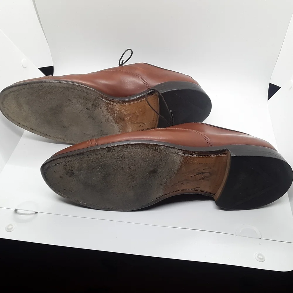 VTG Allen Edmonds Byron Made in Italy Men's Size10 3E Chili Brown Oxford